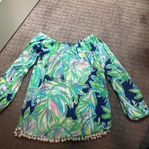 Lilly Pulitzer off the shoulder shirt